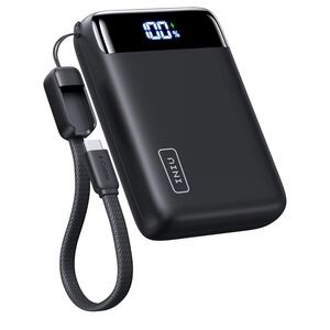 INIU Black Portable Charger with LED Display